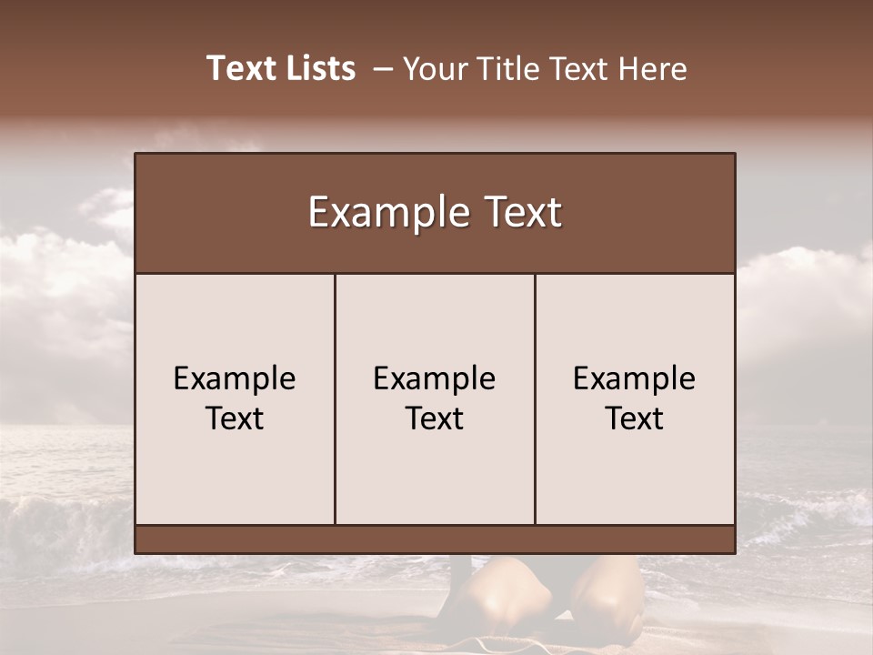 Pretty Vacation Woman PowerPoint Template