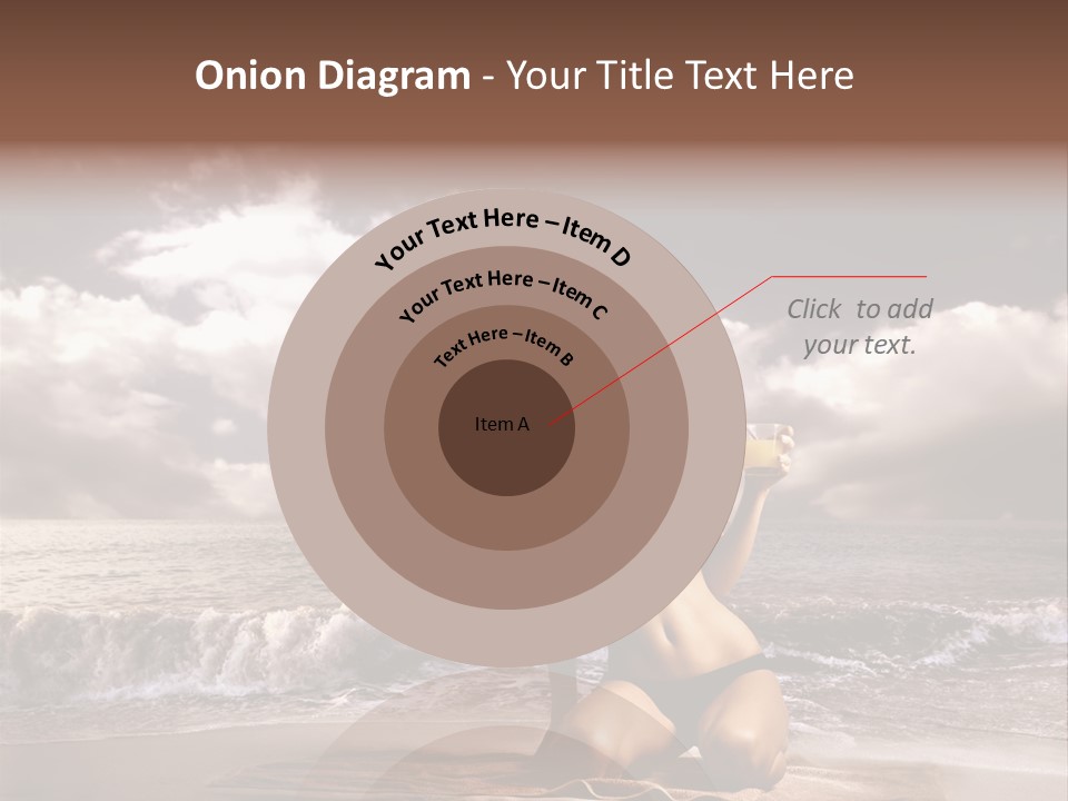 Pretty Vacation Woman PowerPoint Template