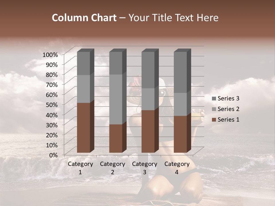 Pretty Vacation Woman PowerPoint Template