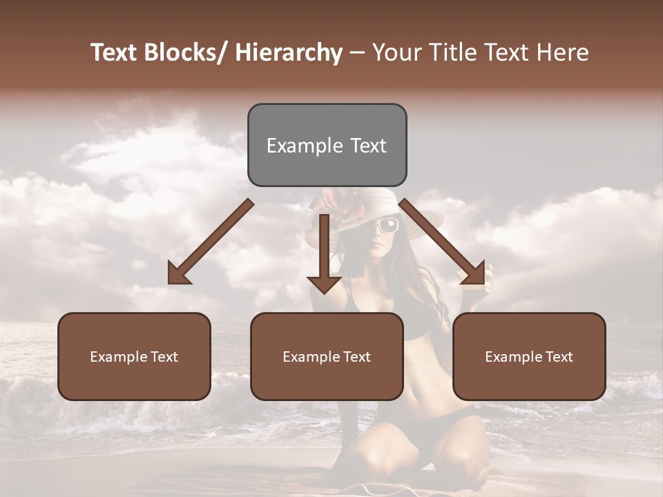 Pretty Vacation Woman PowerPoint Template