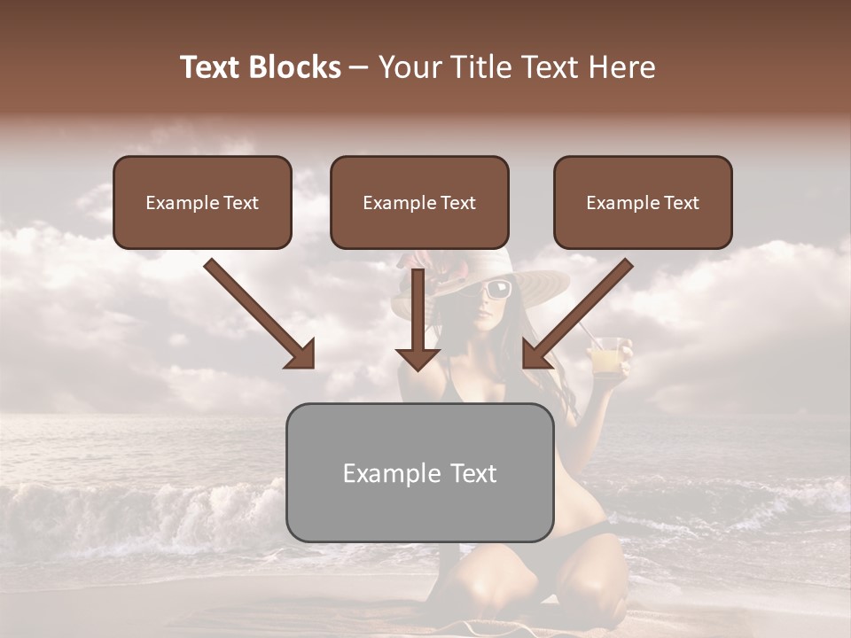 Pretty Vacation Woman PowerPoint Template