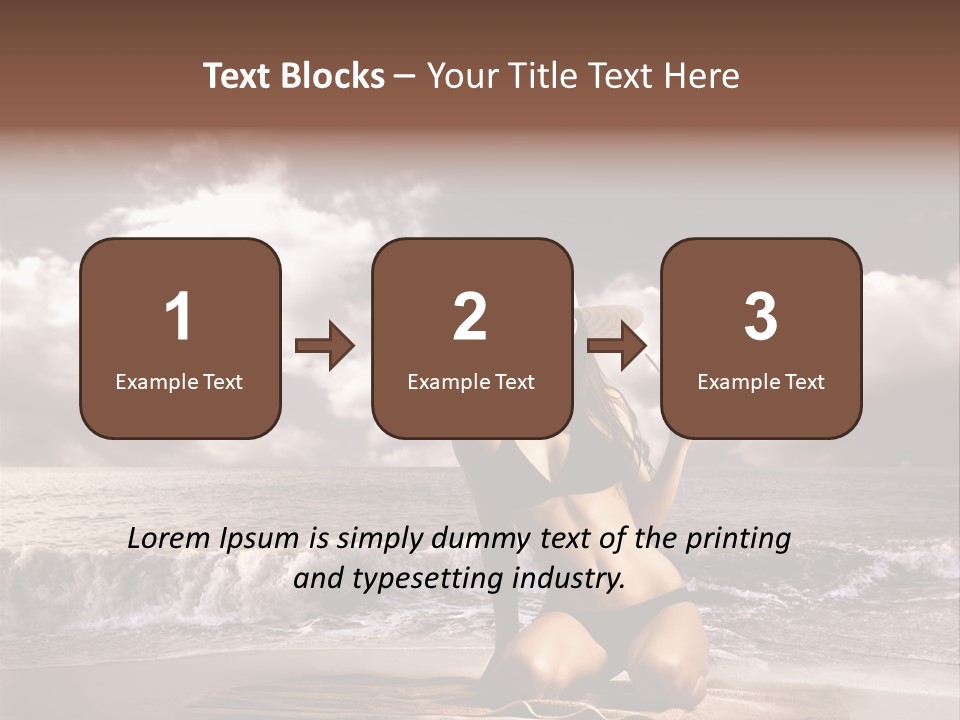 Pretty Vacation Woman PowerPoint Template