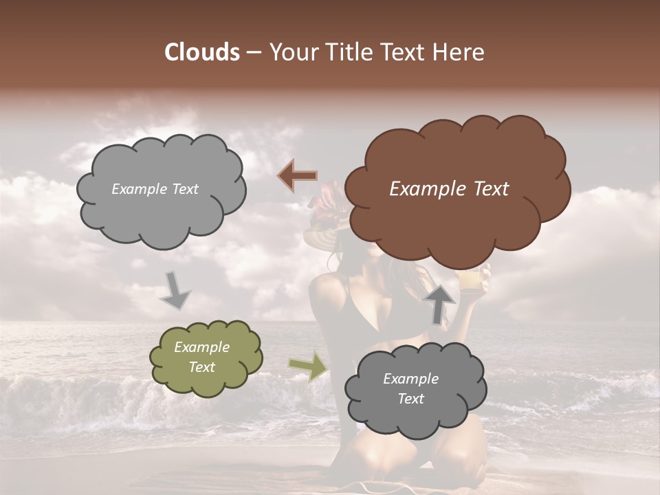 Pretty Vacation Woman PowerPoint Template