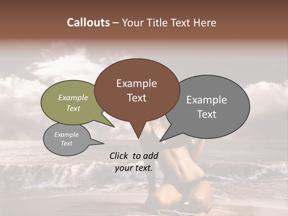 Pretty Vacation Woman PowerPoint Template