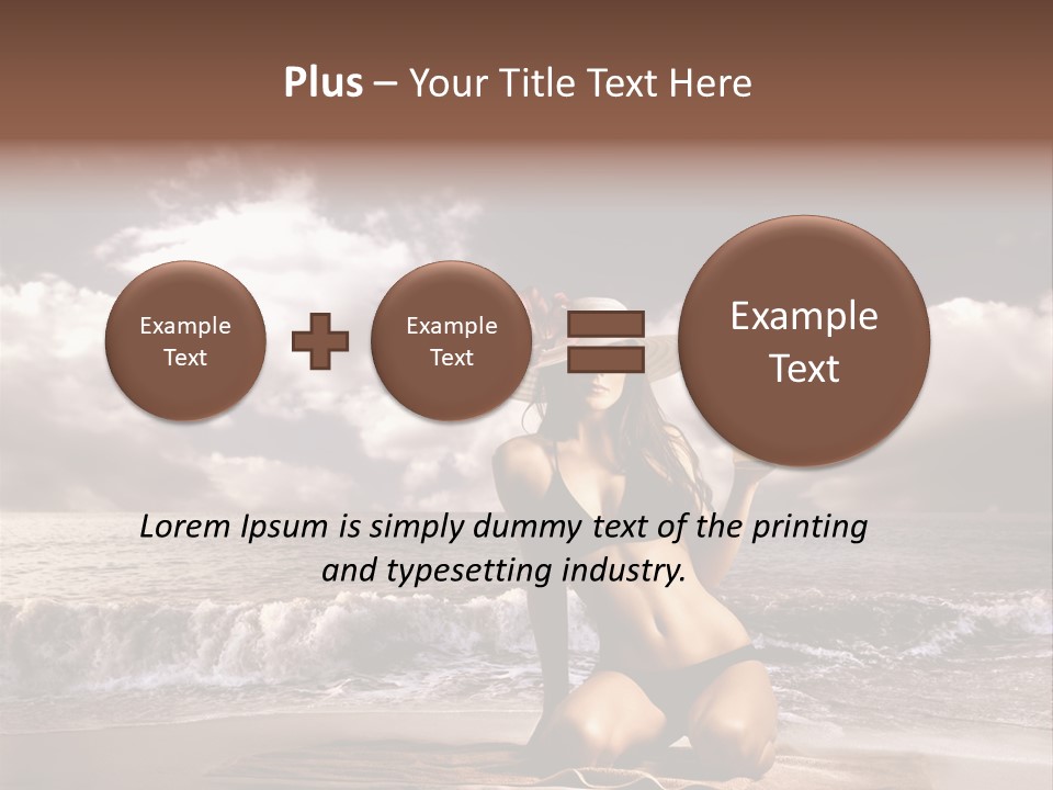 Pretty Vacation Woman PowerPoint Template