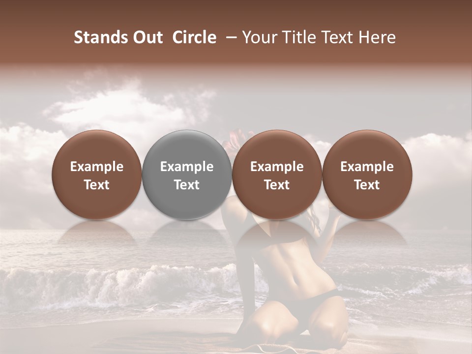 Pretty Vacation Woman PowerPoint Template