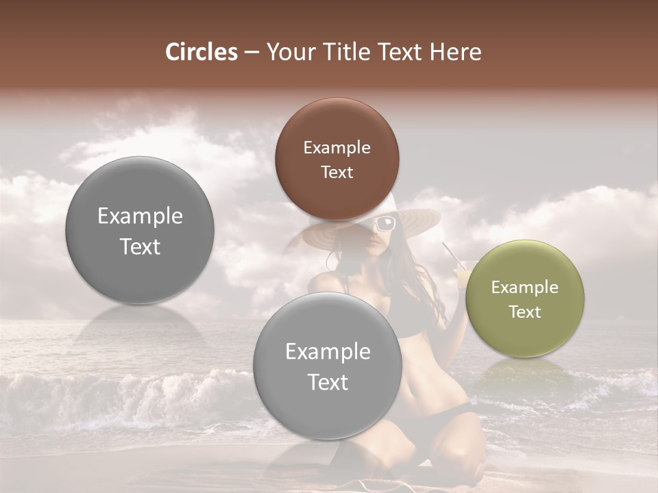 Pretty Vacation Woman PowerPoint Template