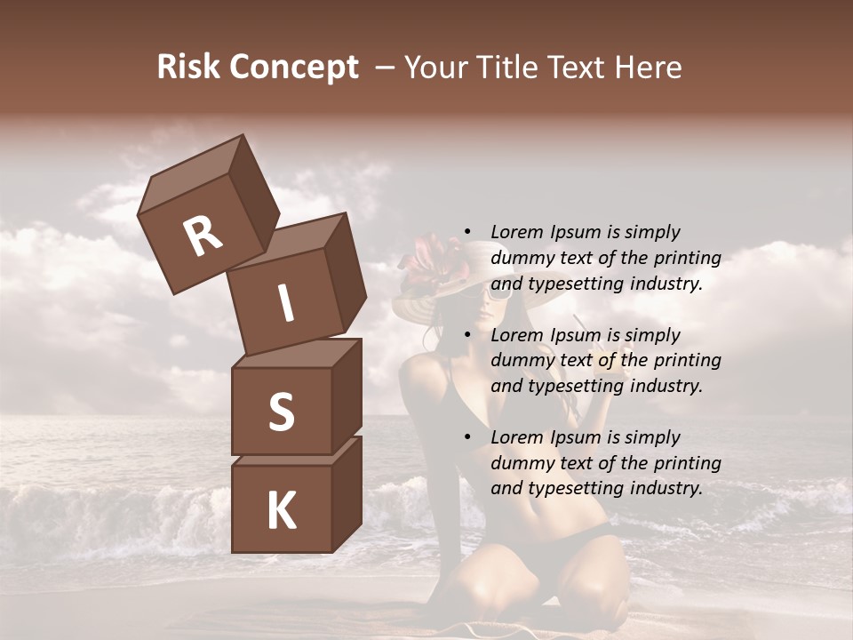 Pretty Vacation Woman PowerPoint Template