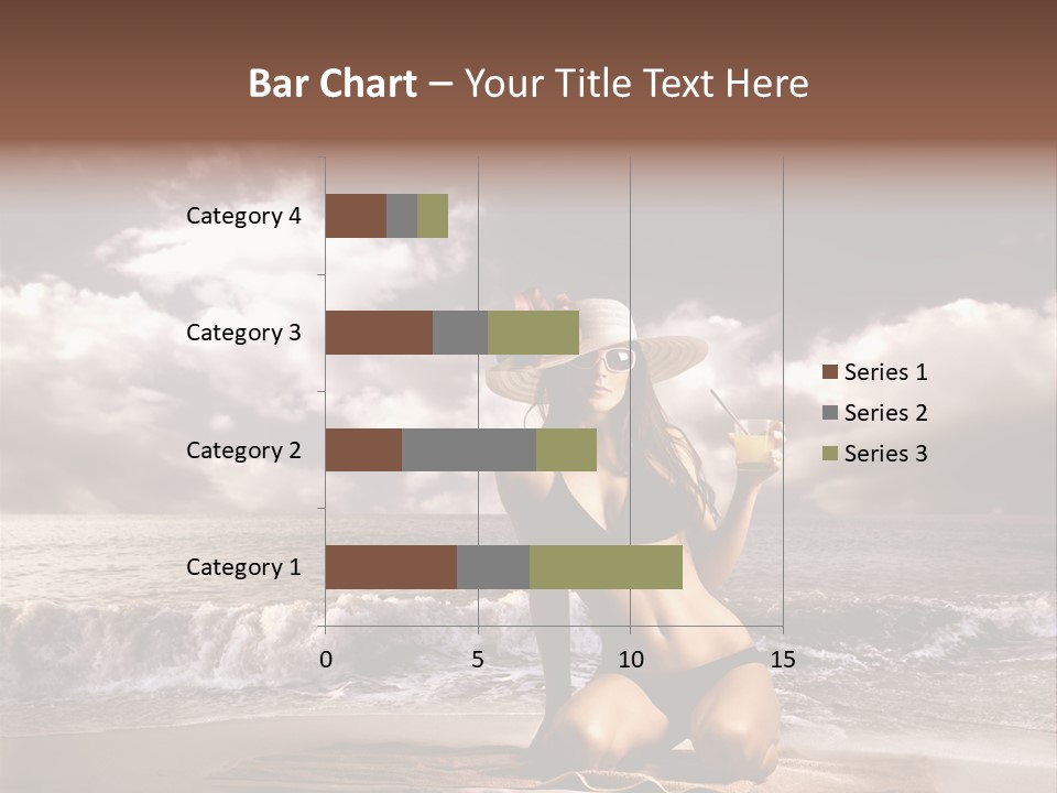 Pretty Vacation Woman PowerPoint Template