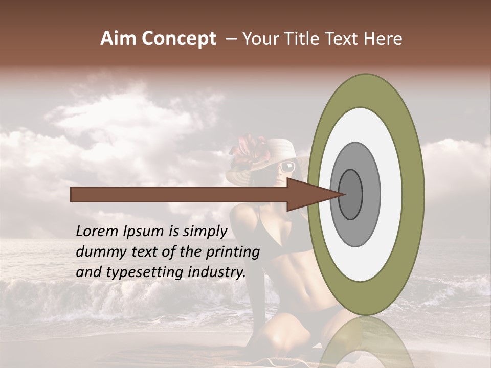 Pretty Vacation Woman PowerPoint Template