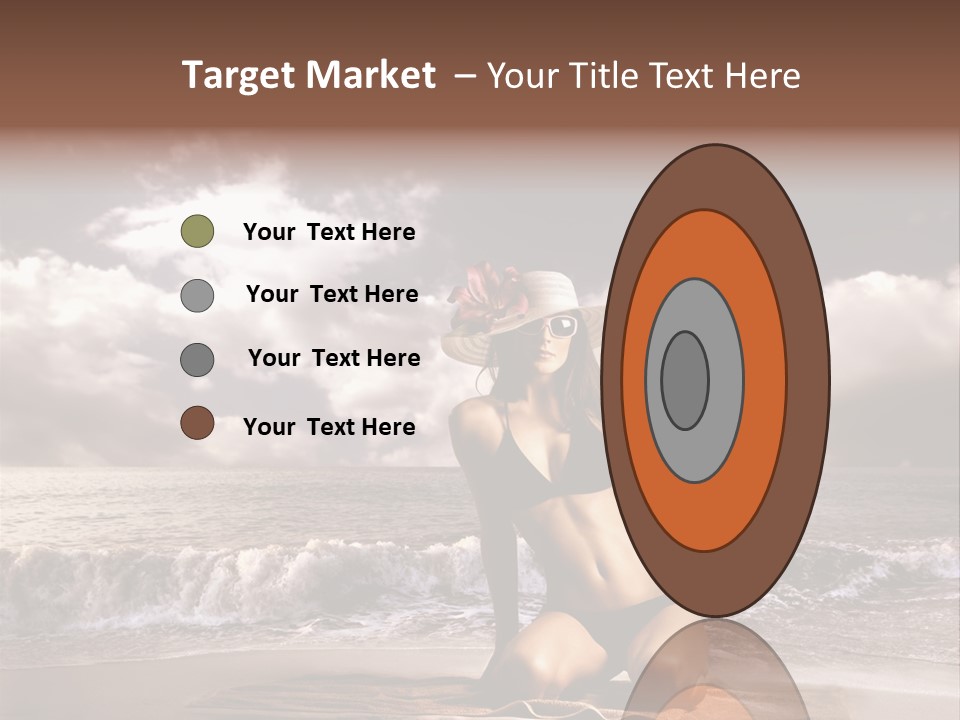 Pretty Vacation Woman PowerPoint Template