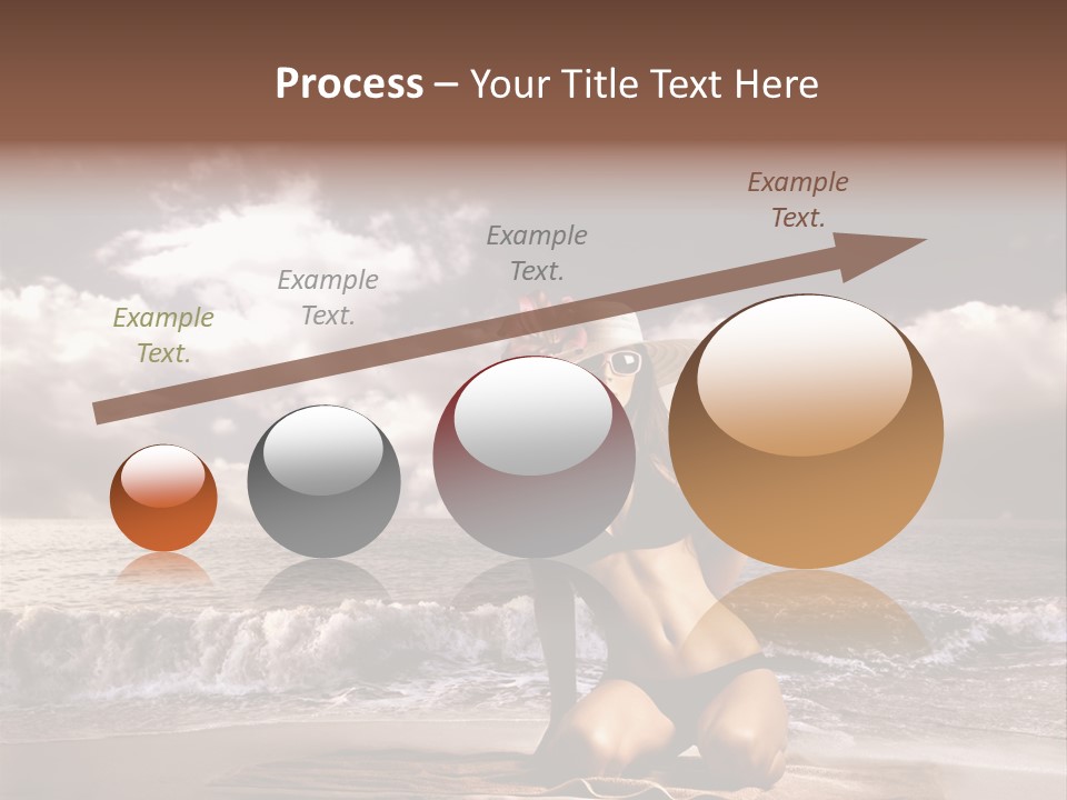 Pretty Vacation Woman PowerPoint Template