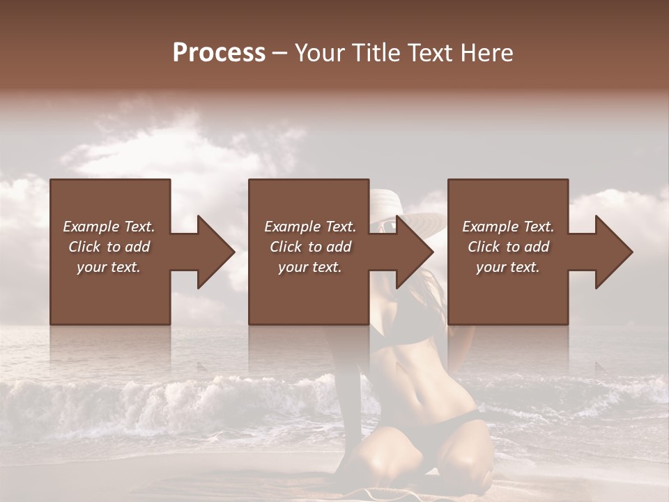 Pretty Vacation Woman PowerPoint Template