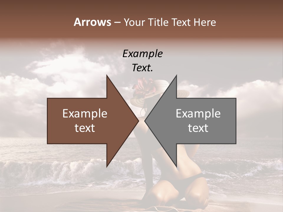 Pretty Vacation Woman PowerPoint Template