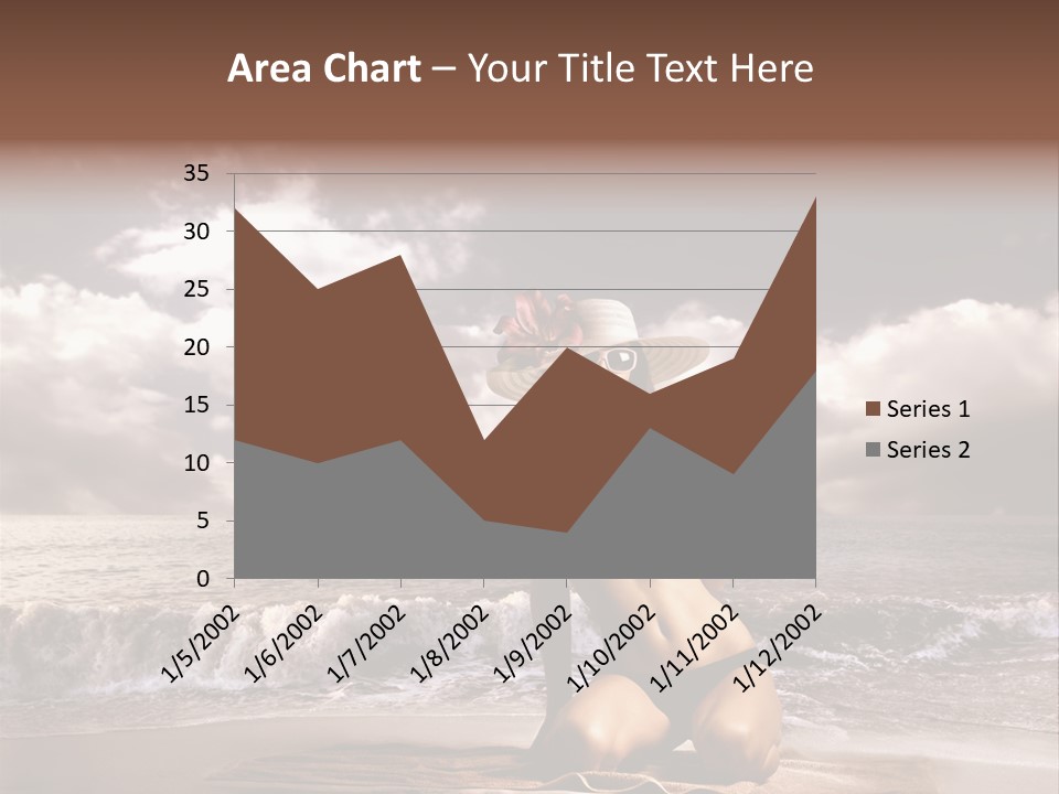 Pretty Vacation Woman PowerPoint Template