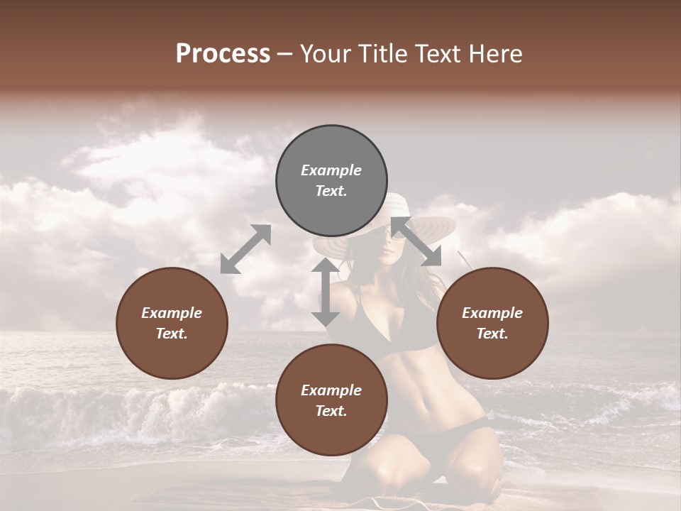 Pretty Vacation Woman PowerPoint Template