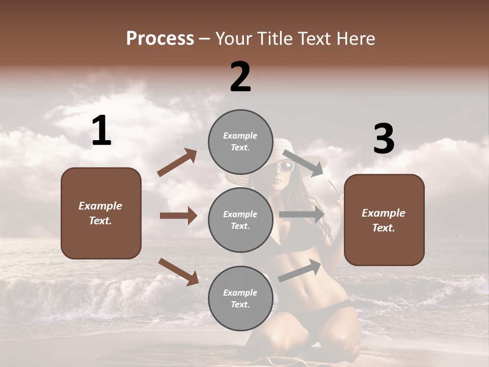 Pretty Vacation Woman PowerPoint Template