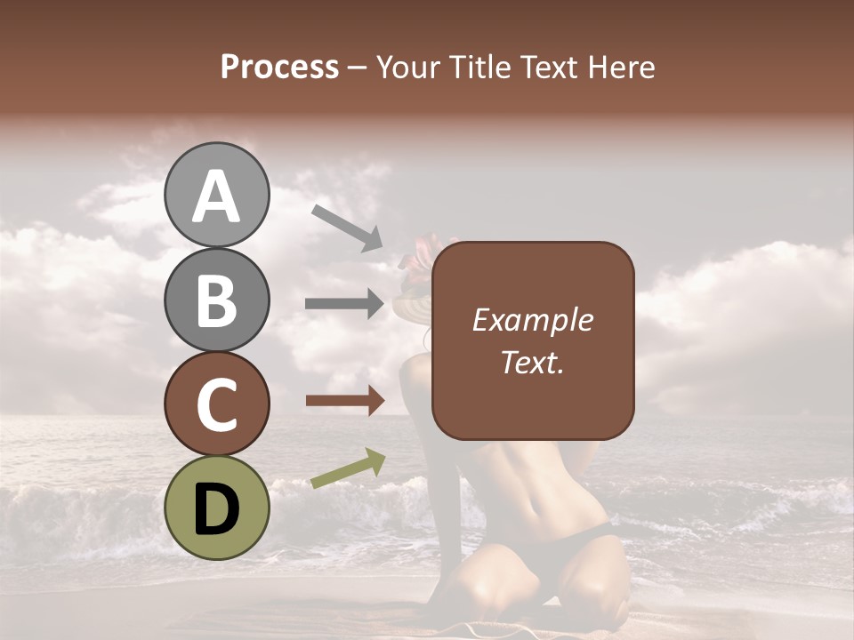 Pretty Vacation Woman PowerPoint Template