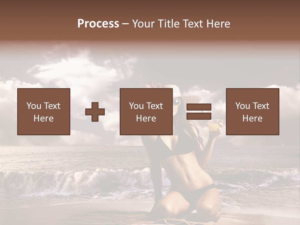 Pretty Vacation Woman PowerPoint Template