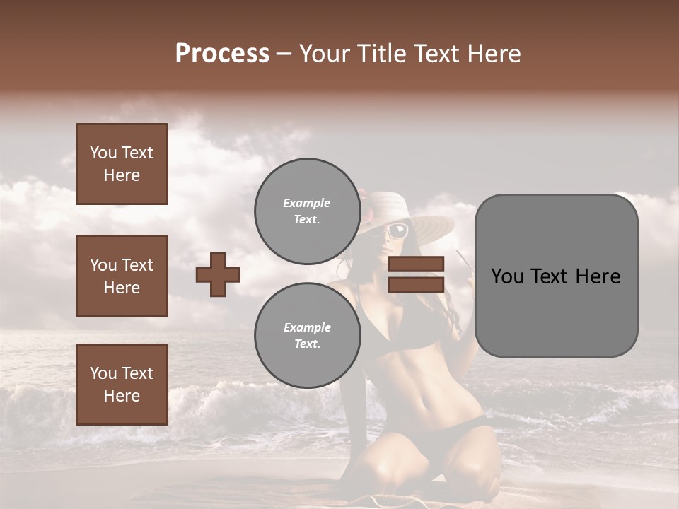 Pretty Vacation Woman PowerPoint Template