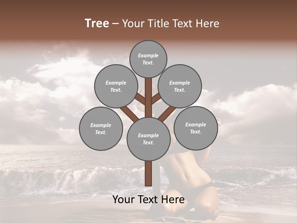 Pretty Vacation Woman PowerPoint Template