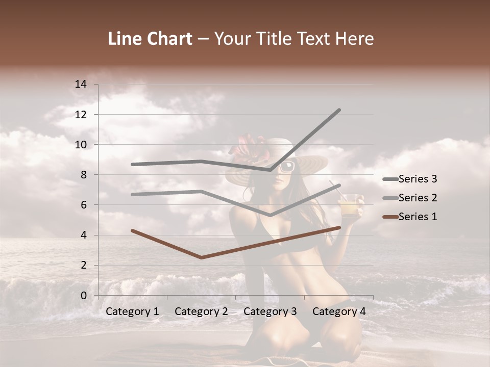 Pretty Vacation Woman PowerPoint Template