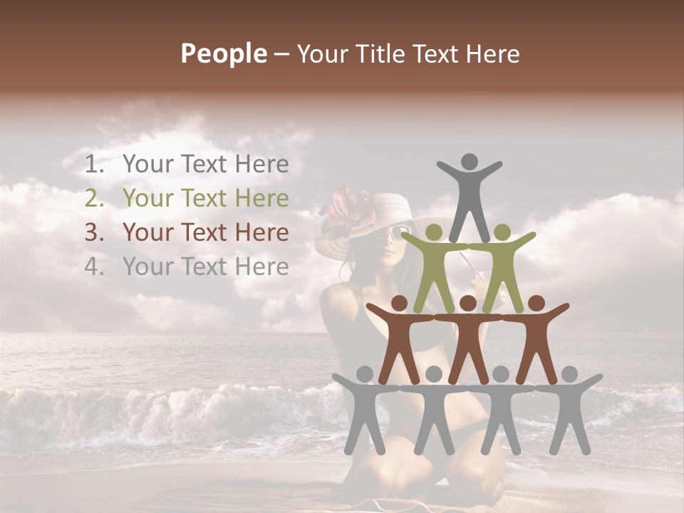 Pretty Vacation Woman PowerPoint Template