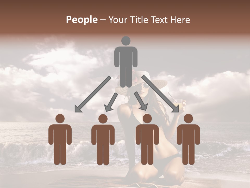 Pretty Vacation Woman PowerPoint Template