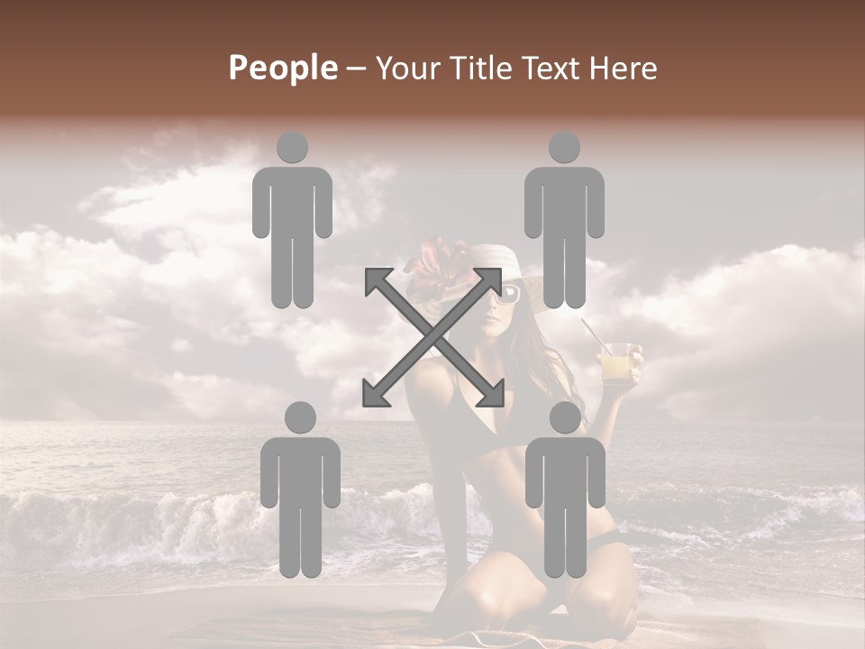 Pretty Vacation Woman PowerPoint Template