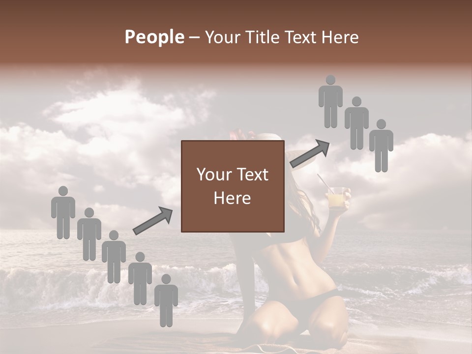 Pretty Vacation Woman PowerPoint Template