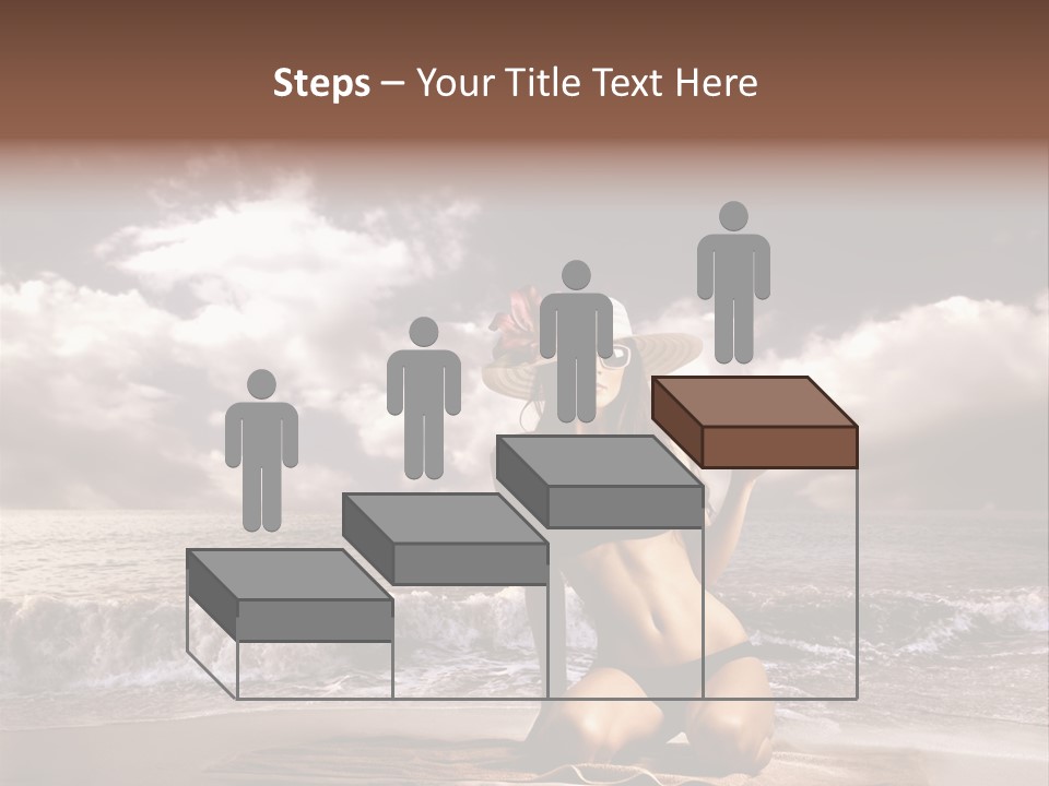 Pretty Vacation Woman PowerPoint Template