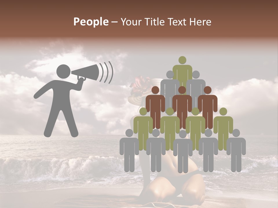 Pretty Vacation Woman PowerPoint Template