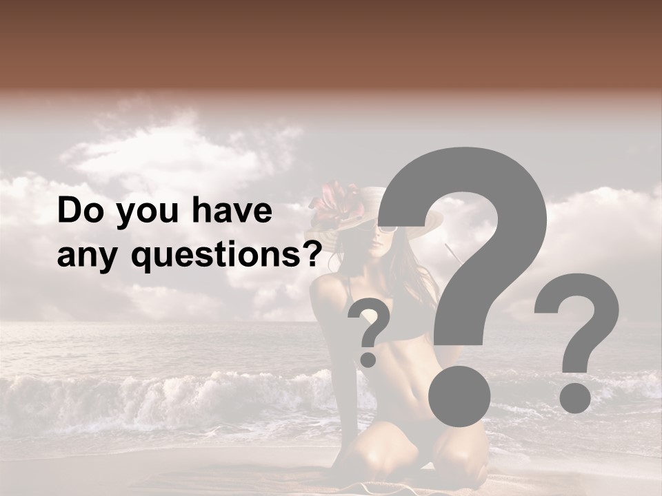 Pretty Vacation Woman PowerPoint Template