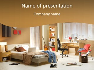 Clock Bed Young PowerPoint Template