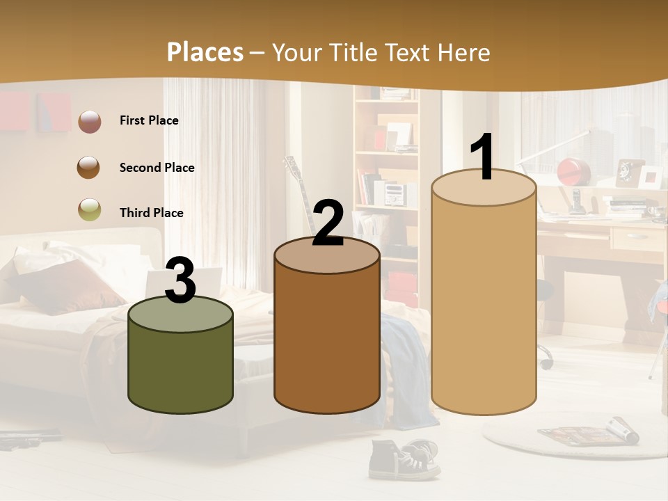 Clock Bed Young PowerPoint Template