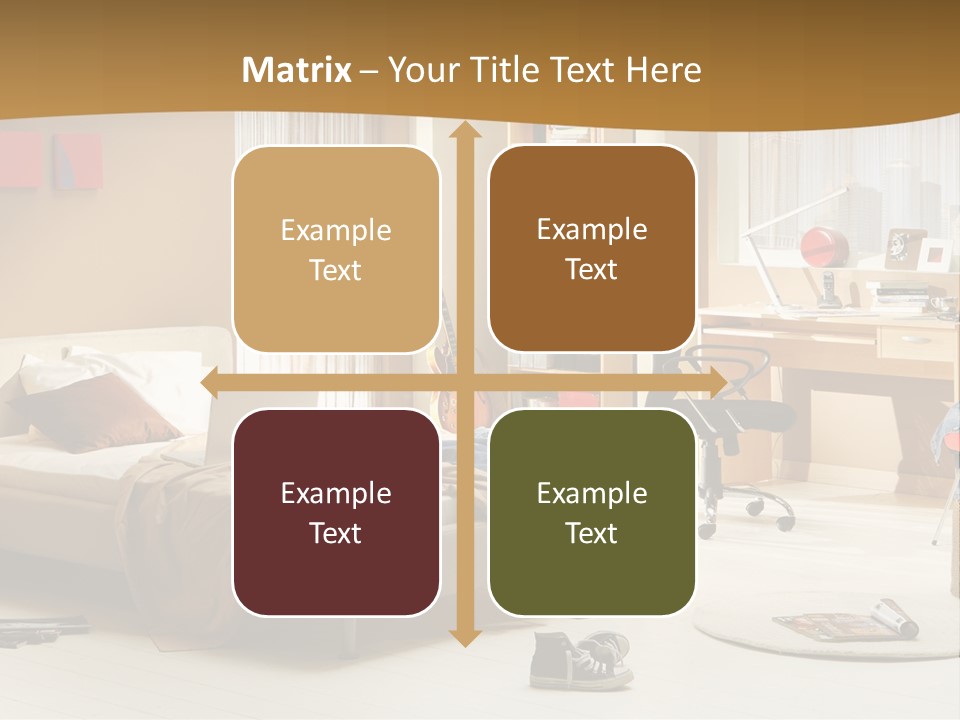 Clock Bed Young PowerPoint Template