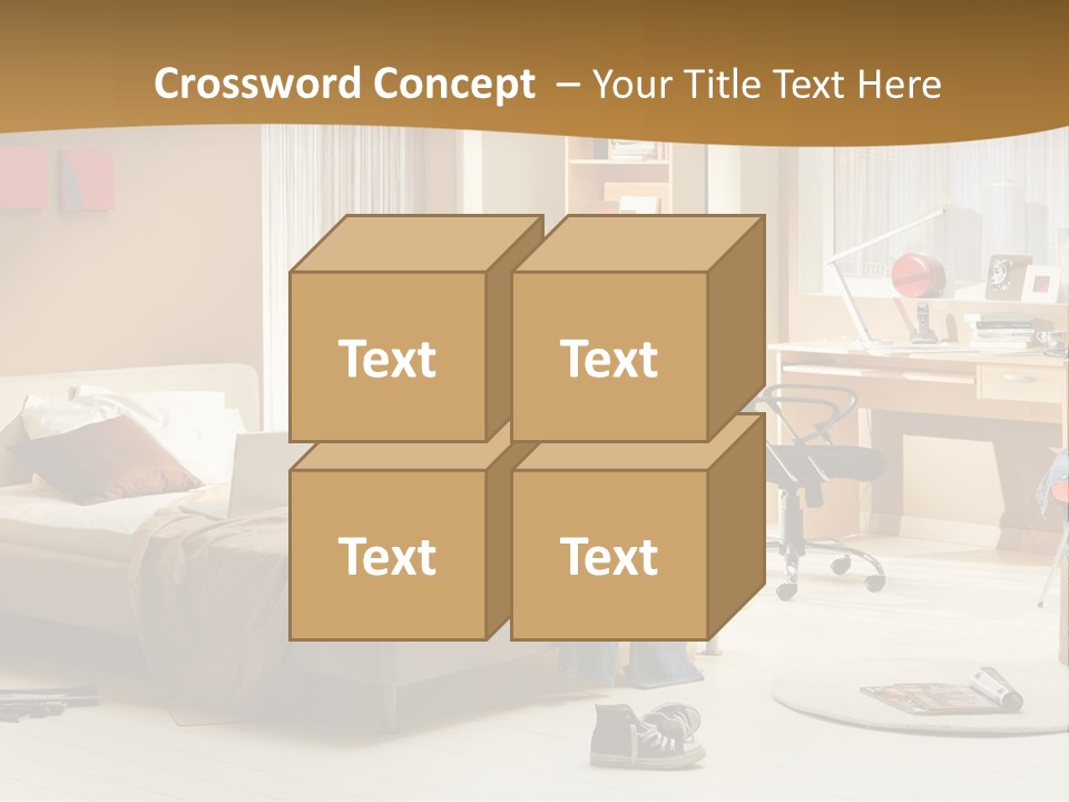 Clock Bed Young PowerPoint Template