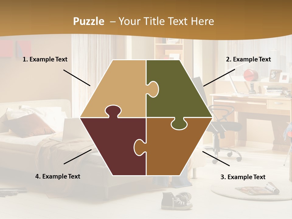 Clock Bed Young PowerPoint Template