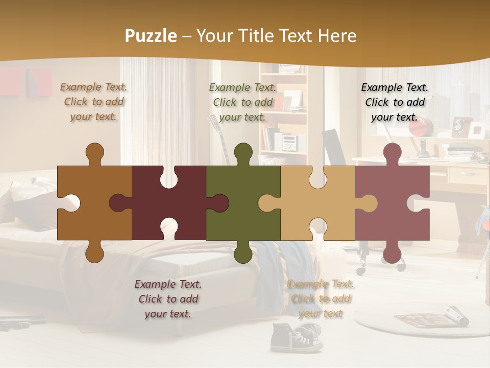 Clock Bed Young PowerPoint Template