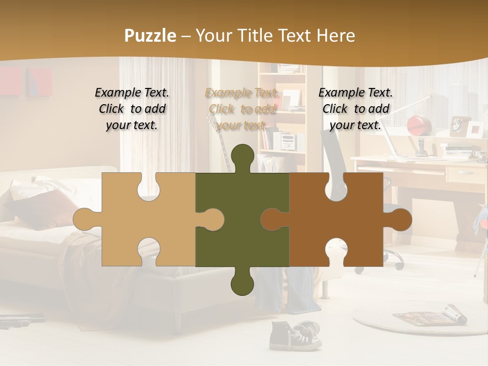 Clock Bed Young PowerPoint Template