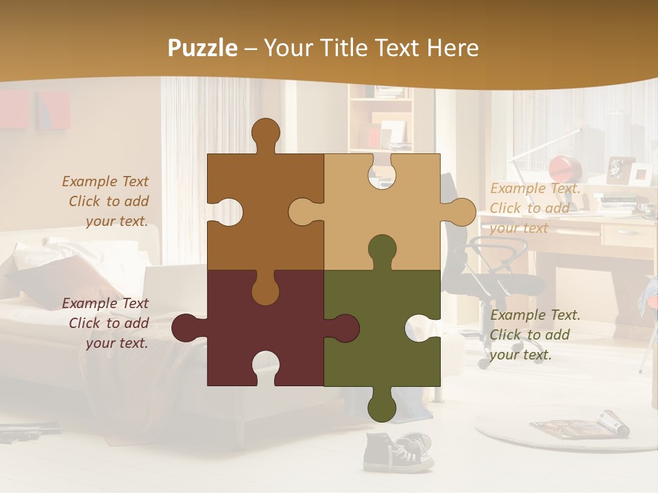 Clock Bed Young PowerPoint Template