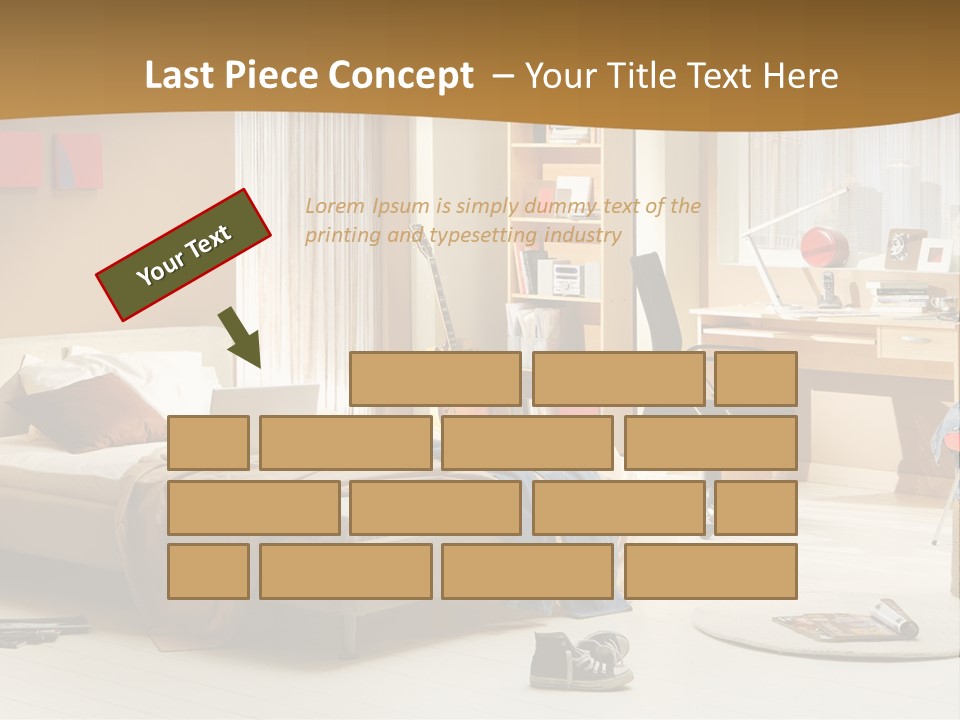 Clock Bed Young PowerPoint Template