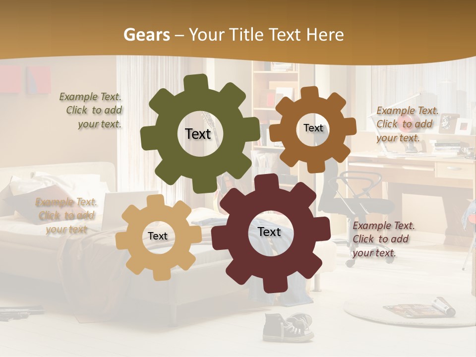 Clock Bed Young PowerPoint Template