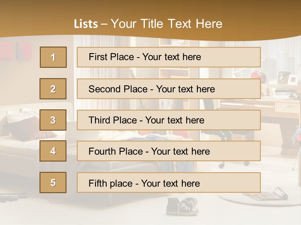 Clock Bed Young PowerPoint Template