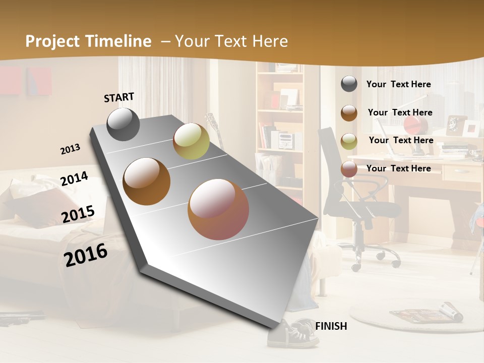 Clock Bed Young PowerPoint Template