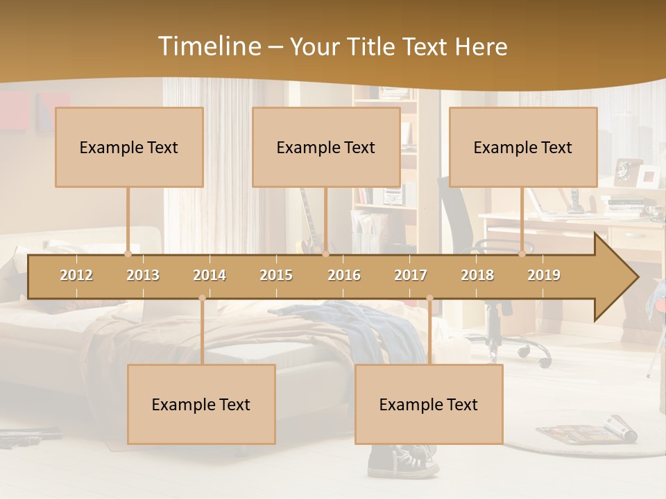 Clock Bed Young PowerPoint Template