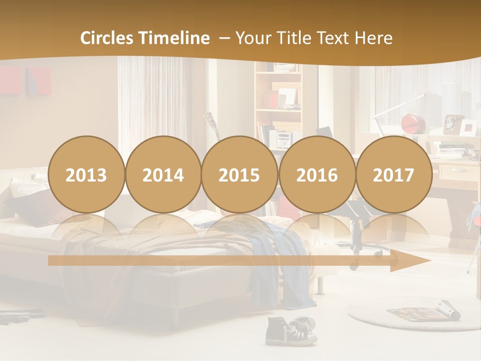 Clock Bed Young PowerPoint Template