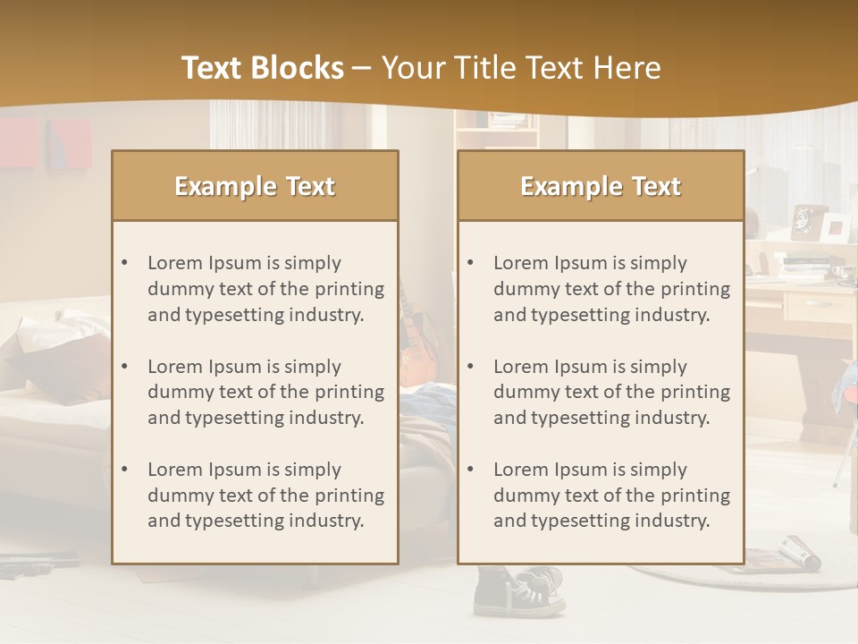 Clock Bed Young PowerPoint Template