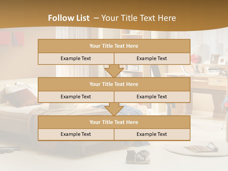 Clock Bed Young PowerPoint Template