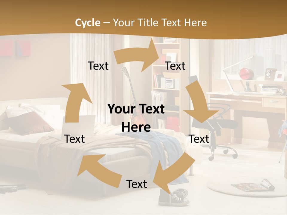 Clock Bed Young PowerPoint Template